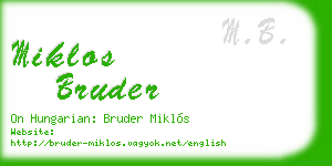 miklos bruder business card
